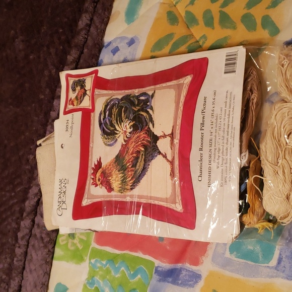 Chanticleer Rooster Pillow/Picture Needlepoint - Picture 9 of 9